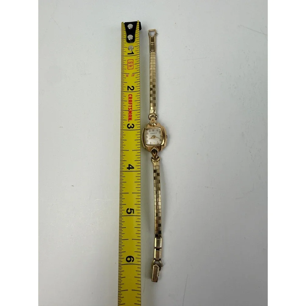 Vintage Caravelle 1966 M6 Gold Tone Manual Wind Women Cocktail Watch